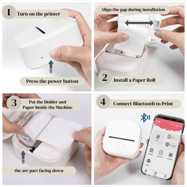 how to use the mini thermal printer polanote 4 simples steps